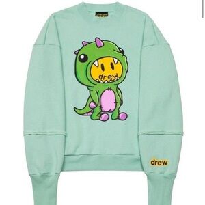 Drew Mint Green Dinosaur Graphic Sweatshirt